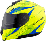 Exo Gt3000 Modular Helmet Sync Neon/Blue Sm