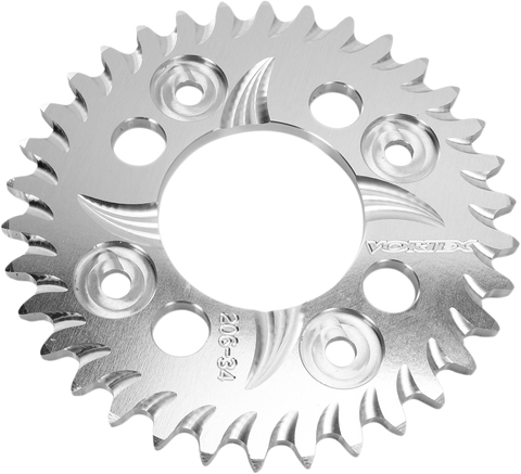 VORTEX Aluminum Sprocket - Silver - Rear - 34-Tooth 206-34