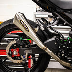 Hindle Evolution Megaphone Slip-on System Kawasaki Ninja EX400 2018-20 - Woodcraft Technologies