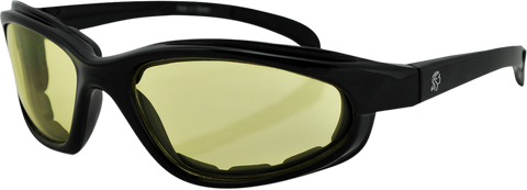 ZAN HEADGEAR Arizona Sunglasses - Shiny Black - Yellow EZAZ001Y