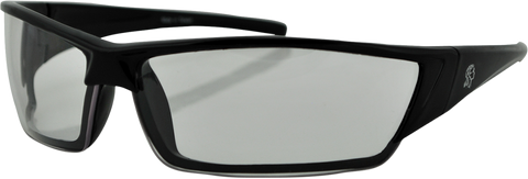 ZAN HEADGEAR Utah Sunglasses - Shiny Black - Clear EZUT01C