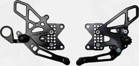Rear Set Complete Blk Bmw