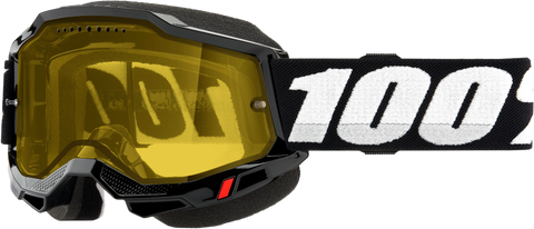 Accuri 2 Snowmobile Goggle Black Yellow Lens