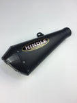 Hindle Evo Megaphone Full System Honda GROM 2014-16 Black Ceramic Megaphone - SS Tip