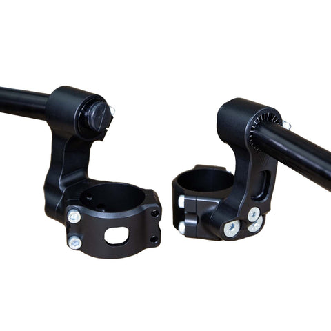 75mm Rise Side Mount Adjustable Angle Clipon Risers (with 7/8" bars)