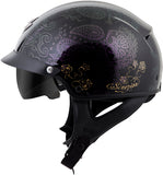 Exo C110 Open Face Helmet Azalea Black/Gold Lg