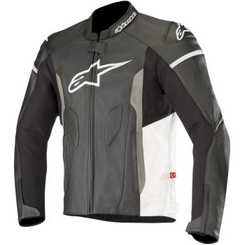 ALPINESTARS Faster Airflow Leather Jacket - Black/White - US 48 / EU 58 3103618-12-58