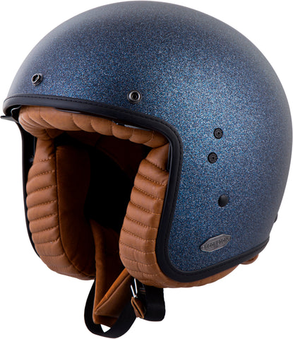 Bellfast Open Face Helmet Metallic Blue Sm