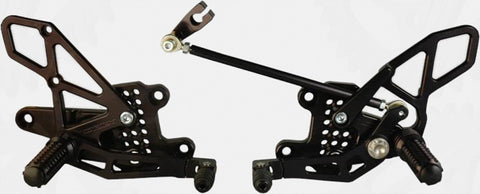 Rear Set Complete Blk Hon
