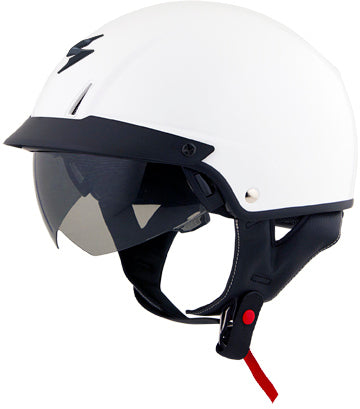 Exo C110 Open Face Helmet Gloss White Lg