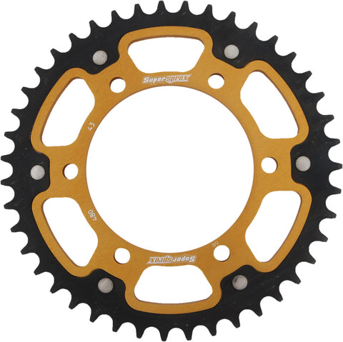 Rear Stealth Sprocket Alu/Stl 43t 525 Gld Suz/Yam