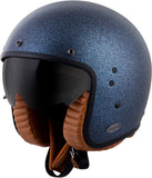 Bellfast Open Face Helmet Metallic Blue Xs