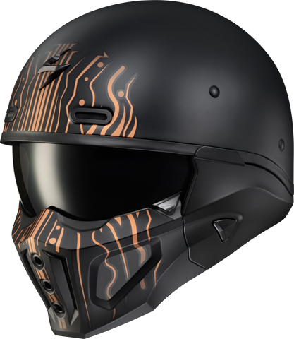 Covert X Open Face Helmet Tribe Matte Black/Copper 2x