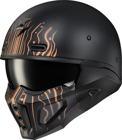 Covert X Open Face Helmet Tribe Matte Black/Copper Xl