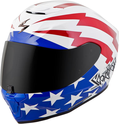 Exo R420 Full Face Helmet Tracker Red/White/Blue Lg
