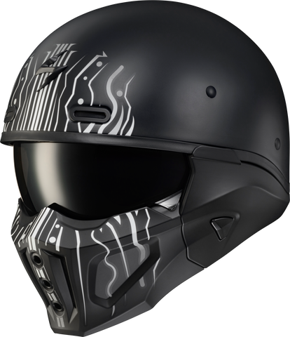 Covert X Open Face Helmet Tribe Matte Black/White 2x