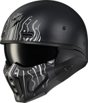 Covert X Open Face Helmet Tribe Matte Black/White Md