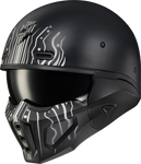 Covert X Open Face Helmet Tribe Matte Black/White Sm