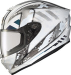 Exo R420 Full Face Helmet Distiller White/Silver 2x