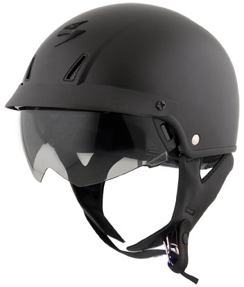 Exo C110 Open Face Helmet Matte Black Lg