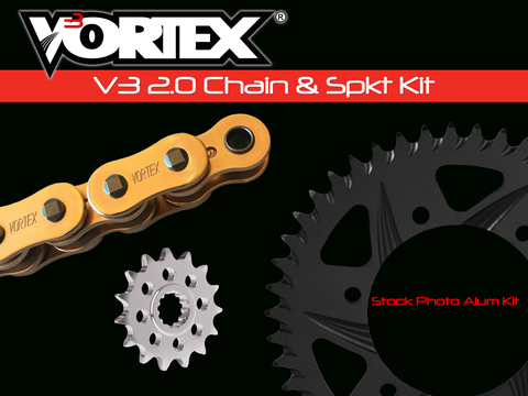 Sprocket/Chain Kit Stl/Alu 14/42t Blk Sx3 520 106l Gld