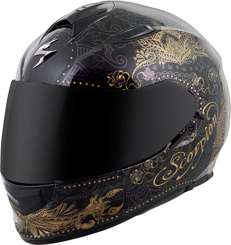 Exo T510 Full Face Helmet Azalea Black/Gold Lg