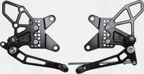 Rear Set Complete Blk Kaw