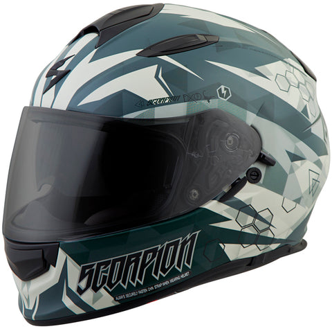 Exo T510 Full Face Helmet Cipher Green Md