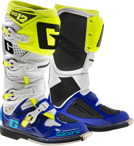 Sg 12 Boots White/Blue/Neon Sz 09