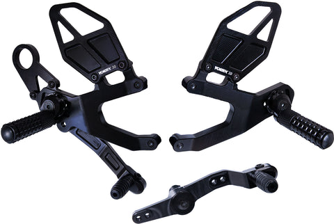 Rear Set Complete Blk Bmw
