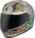 Exo R320 Full Face Helmet Moto Fink Titanium Lg